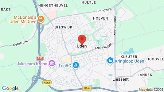 Werkstätte zur Miete i Uden - kort over placeringen
