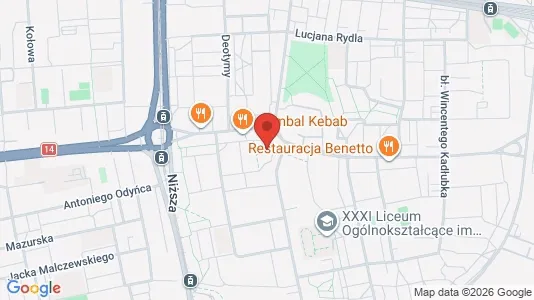 Kontorlokaler til leje i Łódź - kort over placeringen