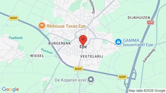 Shops for sale i Epe - kort over placeringen
