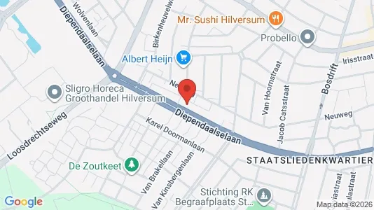 Företagslokaler till salu i Hilversum - kort over placeringen