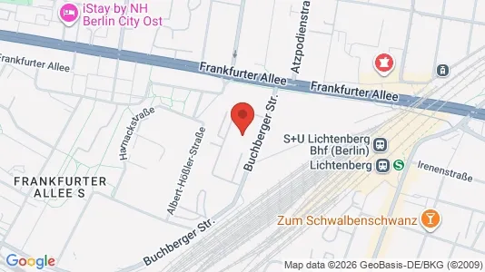 Office spaces for rent i Berlin Lichtenberg - kort over placeringen