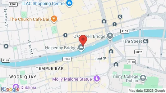 Commercial properties for rent i Dublin 1 - kort over placeringen