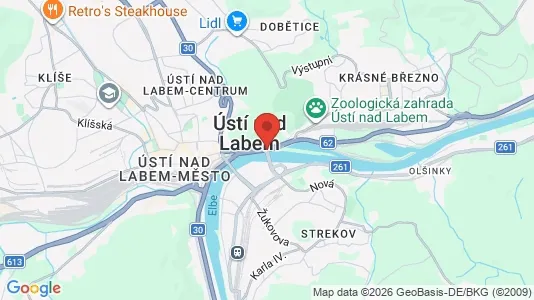 Commercial properties for rent i Ústí nad Labem - kort over placeringen