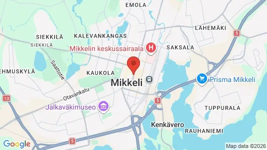 Lokaler til leje i Mikkeli - kort over placeringen