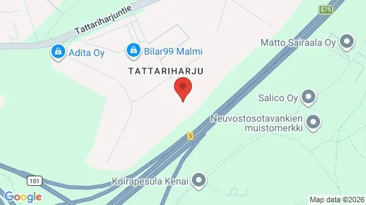 Commercial properties for rent i Helsinki Koillinen - kort over placeringen