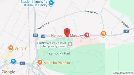 Nieruchomości komercyjne Do wynajęcia i Malacky - kort over placeringen