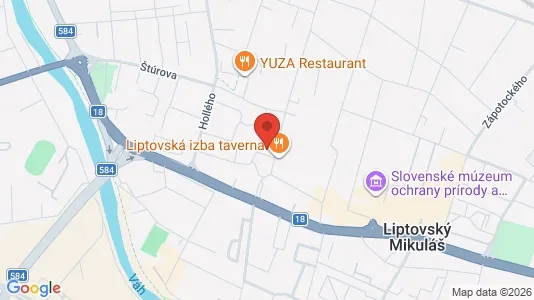 Commercial properties for rent i Liptovský Mikuláš - kort over placeringen