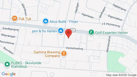 Warehouses for rent i Herlev - kort over placeringen