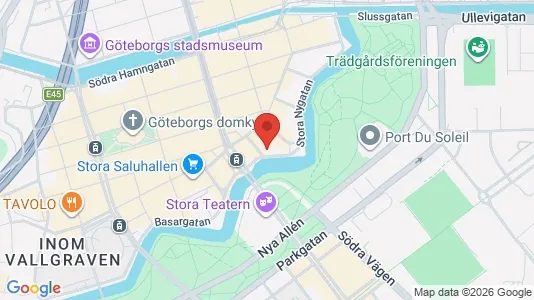 Kontorlokaler til leje i Gøteborg Centrum - kort over placeringen