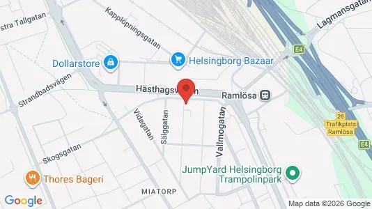 Lokaler til leje i Helsingborg - kort over placeringen