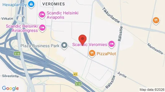 Kontorer til leie i Vantaa - kort over placeringen