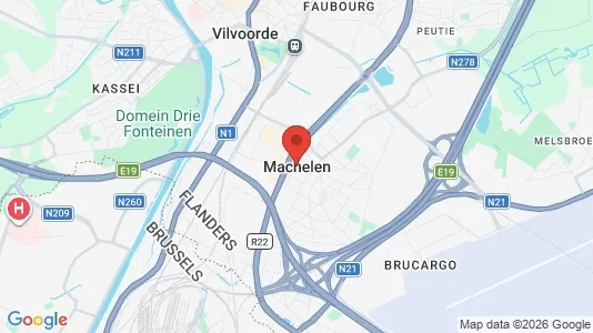 Office spaces for rent i Machelen - kort over placeringen
