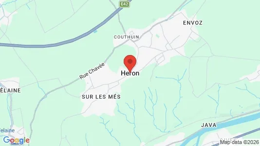 Kontorlokaler til leje i Héron - kort over placeringen