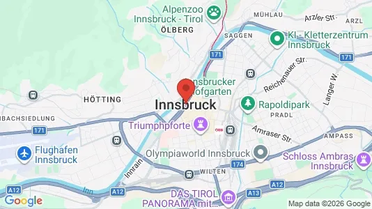 Shops for rent i Innsbruck - kort over placeringen