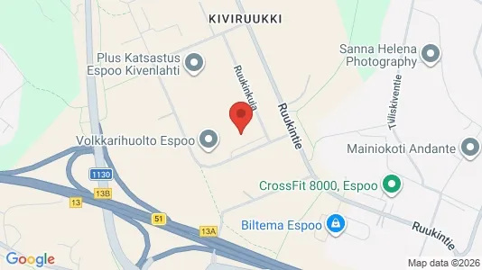Kantorruimte te huur i Espoo - kort over placeringen