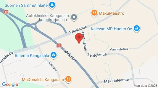 Kontorlokaler til leje i Kangasala - kort over placeringen