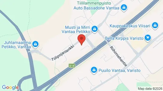 Commercial properties for rent i Vantaa - kort over placeringen