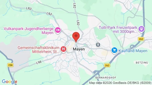 Restaurants for rent i Mayen-Koblenz - kort over placeringen