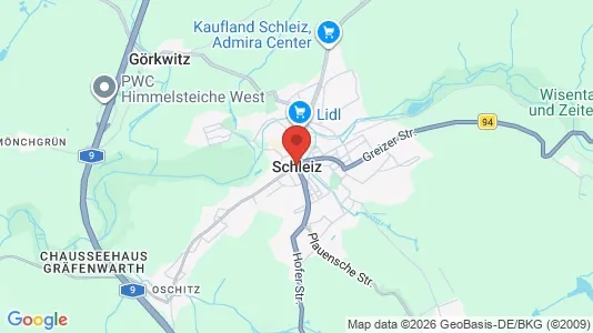 Restaurants for rent i Saale-Orla-Kreis - kort over placeringen