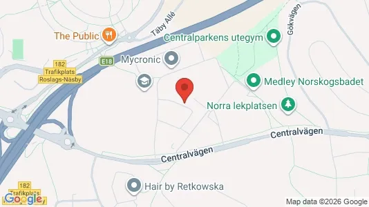 Kontorlokaler til leje i Täby - kort over placeringen
