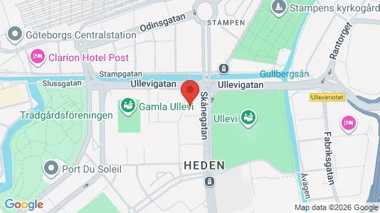 Kontorlokaler til leje i Gøteborg Centrum - kort over placeringen