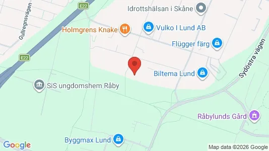 Lagerlokaler til leje i Lund - kort over placeringen