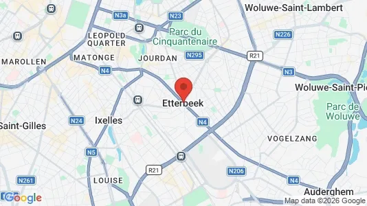 Commercial properties for sale i Brussels Etterbeek - kort over placeringen