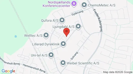 Kontorlokaler til leje i Allerød - kort over placeringen