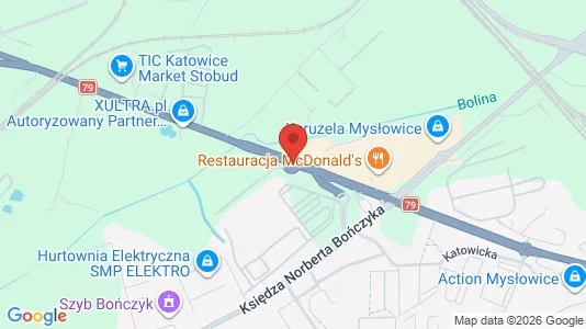 Büros zur Miete i Mysłowice - kort over placeringen