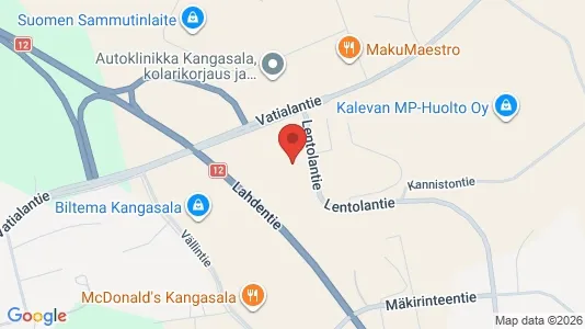 Lokaler til leie i Kangasala - kort over placeringen