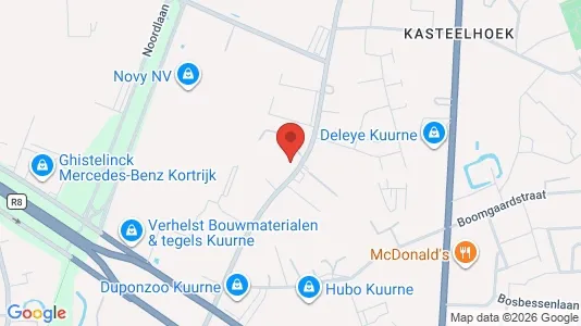 Warehouses for rent i Kuurne - kort over placeringen