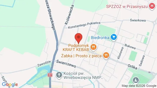 Kontorlokaler til leje i Przasnyski - kort over placeringen