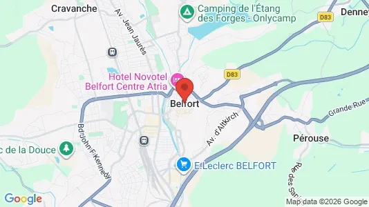 Kontorlokaler til leje i Belfort - kort over placeringen