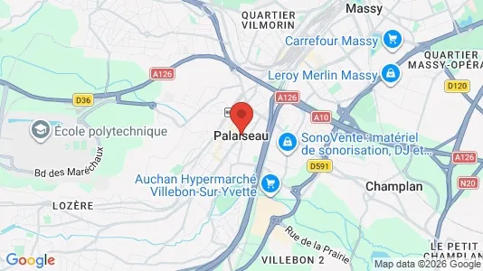 Butikklokaler til leie i Palaiseau - kort over placeringen