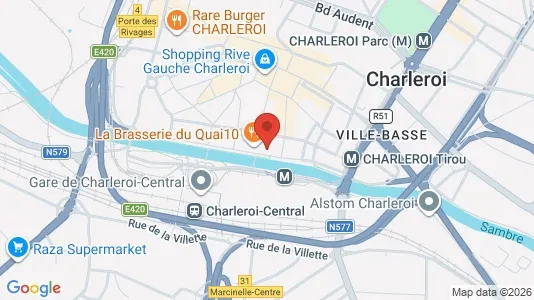 Commercial properties for rent i Charleroi - kort over placeringen