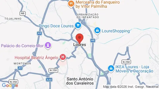 Commercial properties for rent i Loures - kort over placeringen