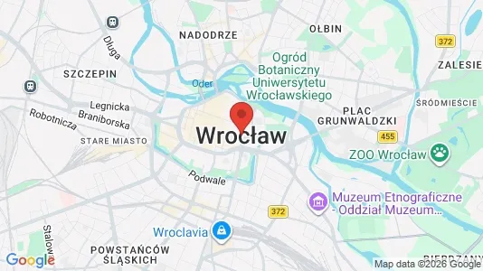 Commercial properties for rent i Wrocław - kort over placeringen