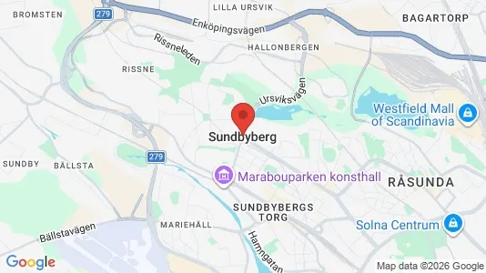 Butikklokaler til leie i Sundbyberg - kort over placeringen