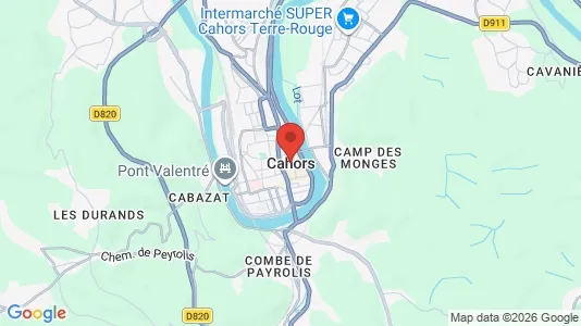 Commercial properties for sale i Cahors - kort over placeringen