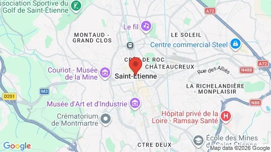 Lokaler til salg i Saint-Étienne - kort over placeringen