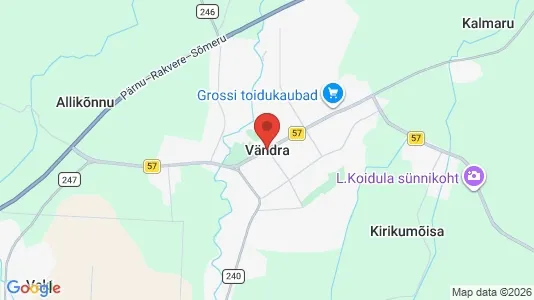 Bedrijfsruimtes te koop i Vändra - kort over placeringen