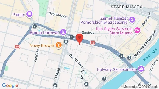 Office spaces for rent i Szczecin - kort over placeringen