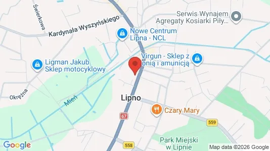 Kontorlokaler til leje i Lipnowski - kort over placeringen