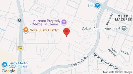 Office spaces for rent i Olsztyn - kort over placeringen