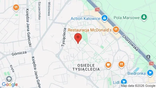 Kontorlokaler til leje i Katowice - kort over placeringen