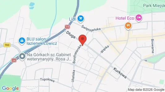 Kantorruimte te huur i Łowicki - kort over placeringen