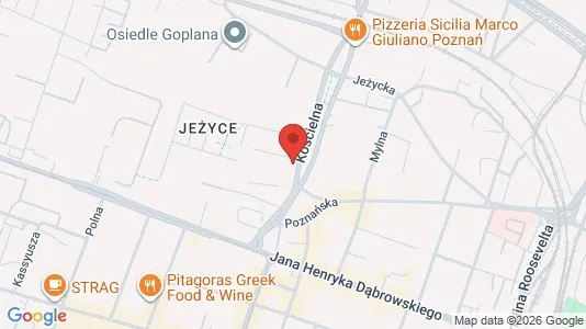 Office spaces for rent i Poznań - kort over placeringen