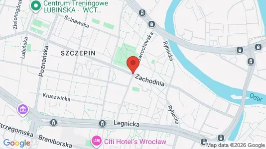 Kantorruimte te huur i Wrocław - kort over placeringen