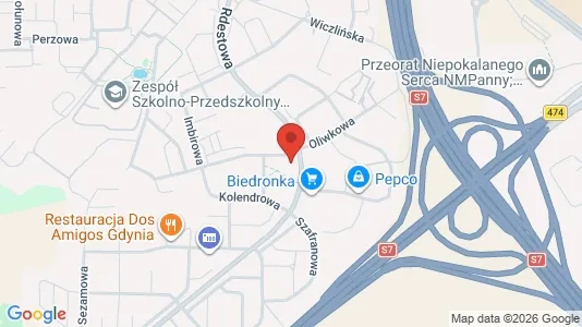 Kontorlokaler til leje i Gdynia - kort over placeringen