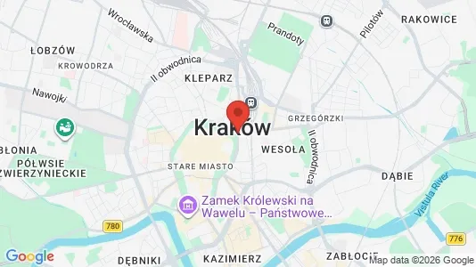 Kontorer til leie i Krakowski - kort over placeringen